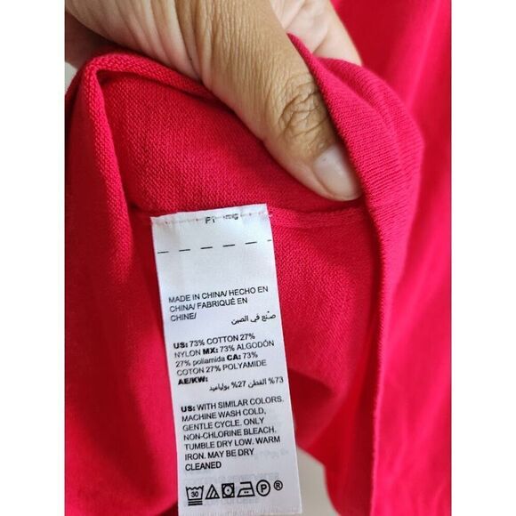 Chico's Women Dark Pink Open Front Cotton Cardigan Sweater size 3 or XL - Picture 6 of 7